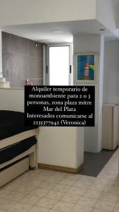 Departamento en alquiler en Mar del Plata. 1 ambientes, 1 baño y capacidad de 1 a 3 personas. A 400 m del centro